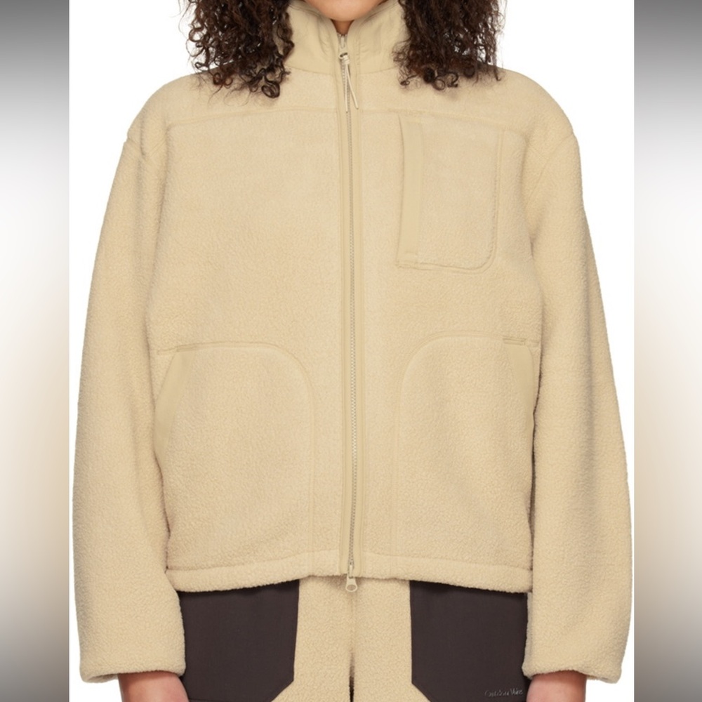 Outdoor Voices Beige Fleece Jacket